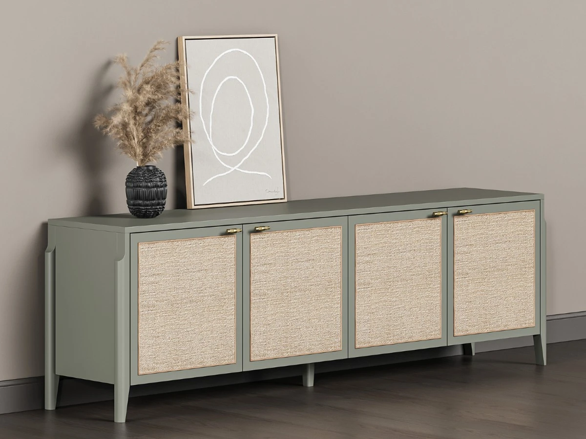 Тумба под телевизор с ротангом Vishera 939773