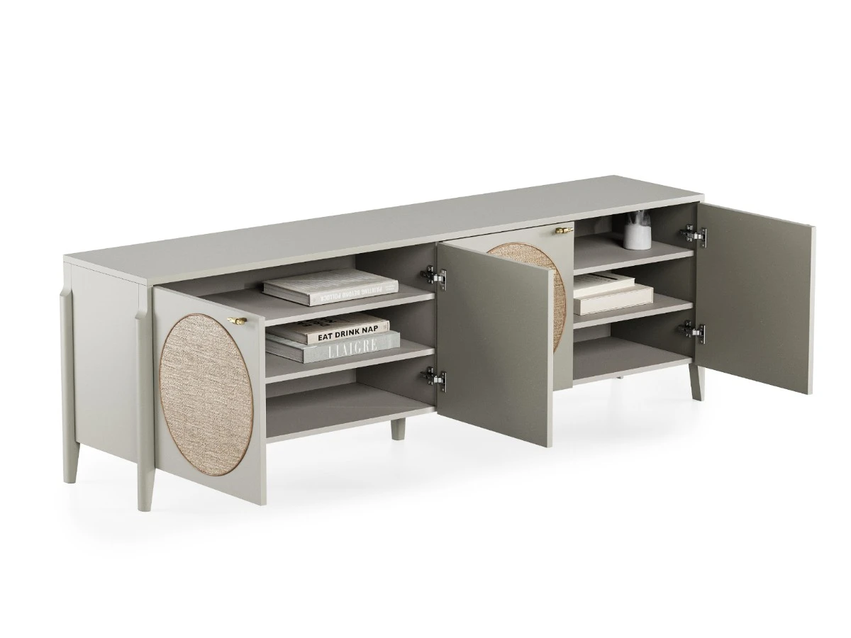 Тумба под телевизор с ротангом Vishera 939779  - фото 3