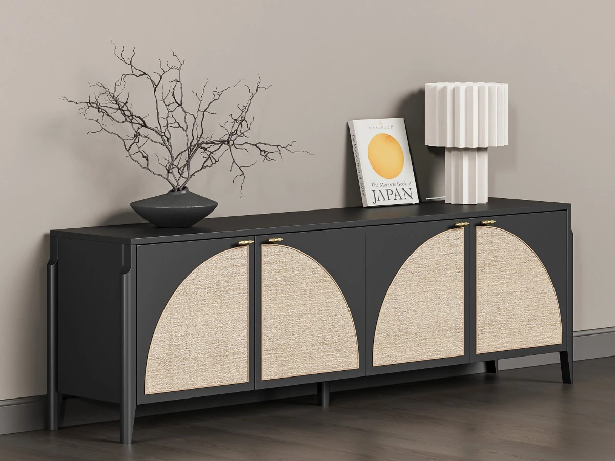 Тумба под телевизор с ротангом Vishera 939788