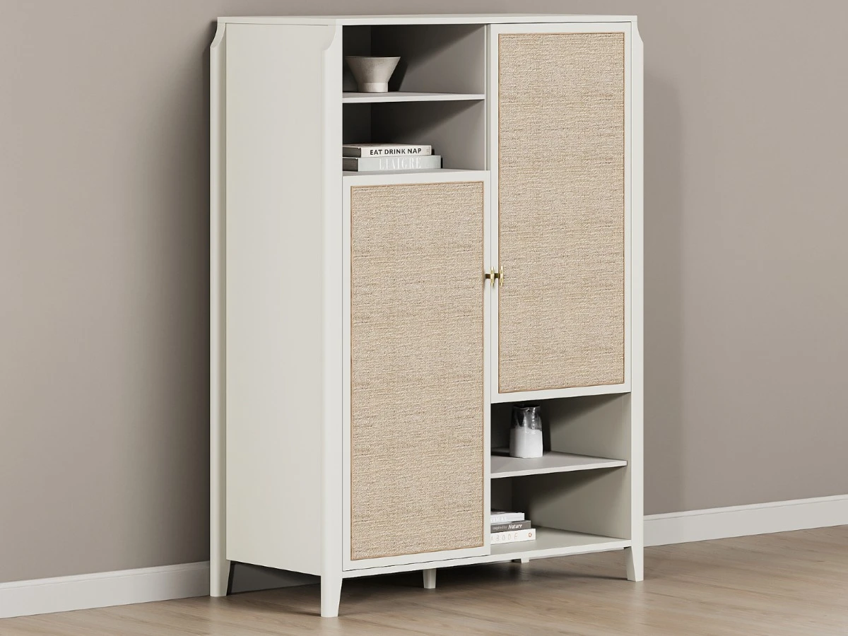 Шкаф платяной с ротангом Vishera 939813