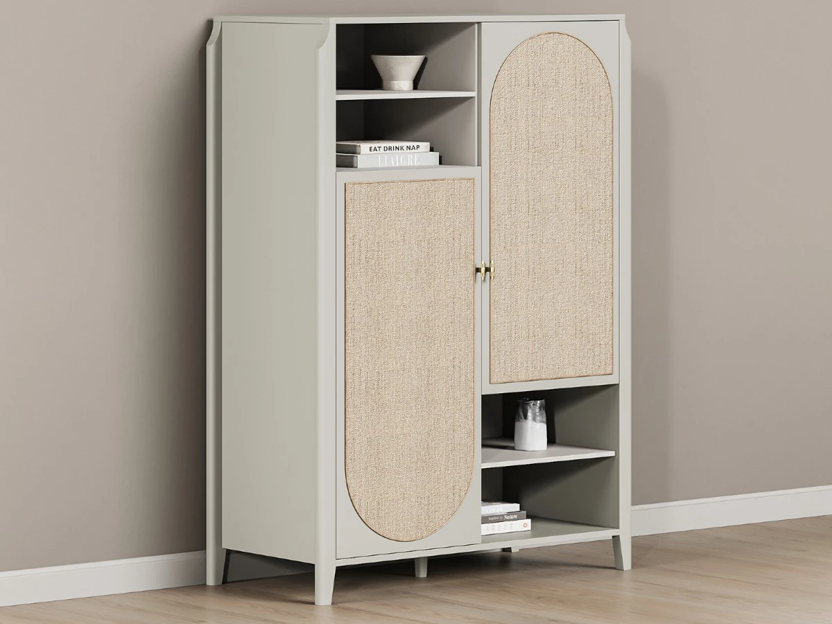 Шкаф платяной с ротангом Vishera 939817