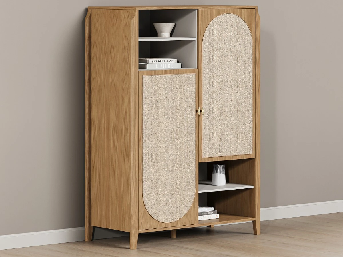 Шкаф платяной с ротангом Vishera 939820