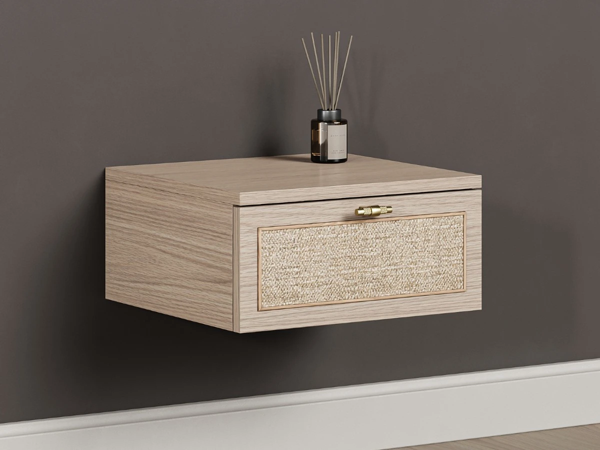 Подвесная прикроватная тумба с ротангом Vishera 939826  - фото 3