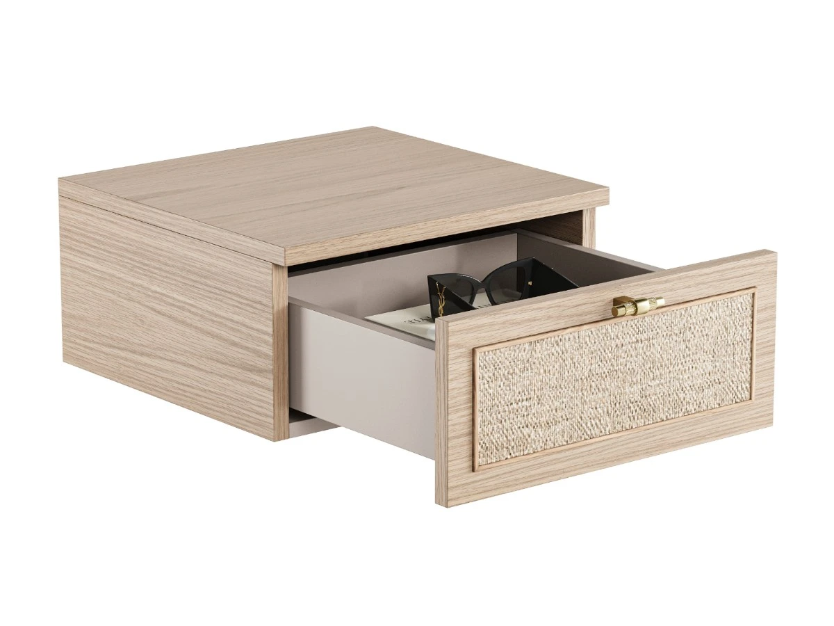 Подвесная прикроватная тумба с ротангом Vishera 939826  - фото 4