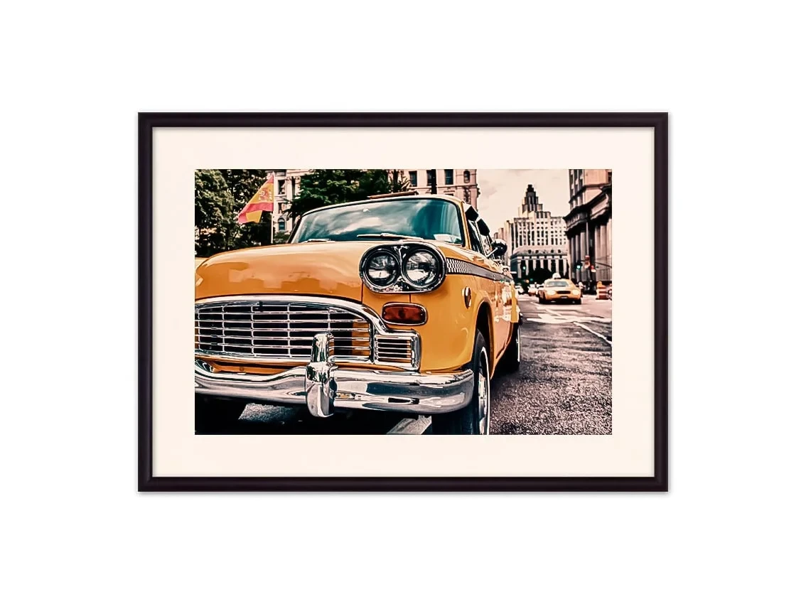 Постер в рамке Ретро такси Нью-Йорк 21х30 см 645226  - фото 3