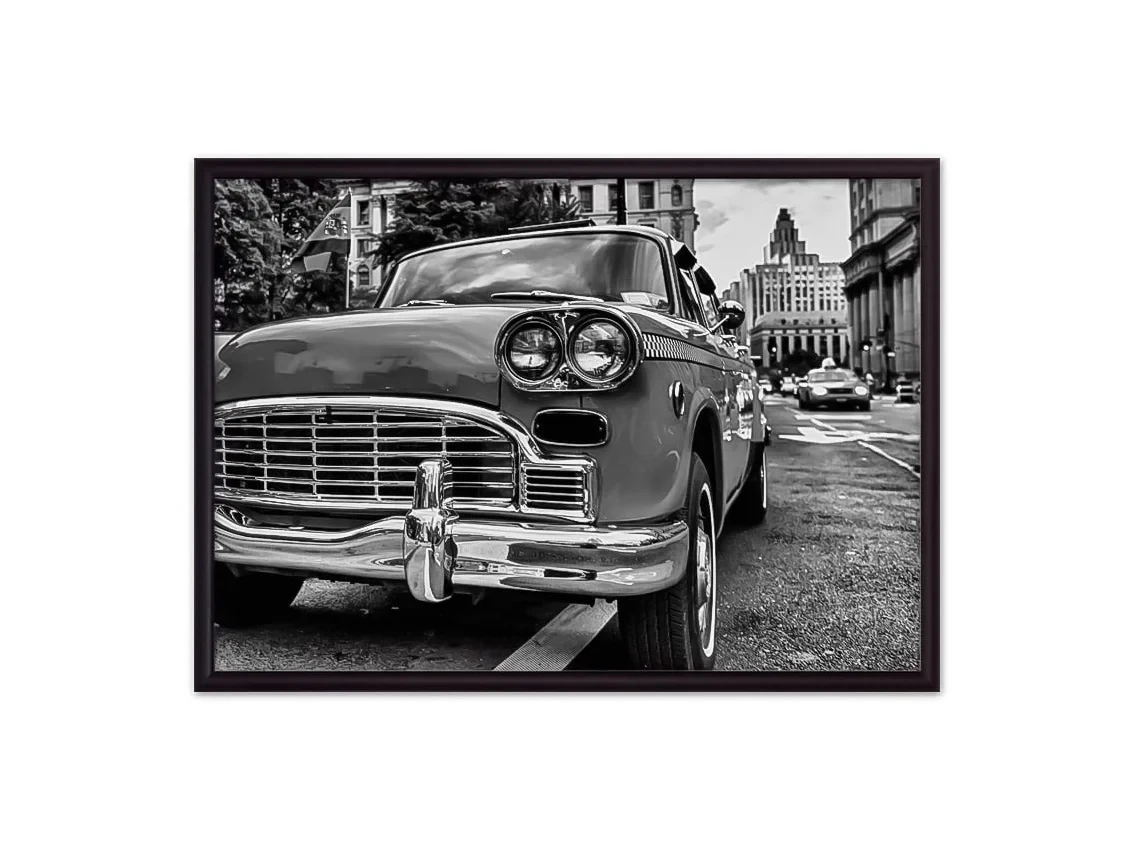 Постер в рамке Ретро такси Нью-Йорк 21х30 см 645226