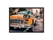Постер в рамке Ретро такси Нью-Йорк 21х30 см