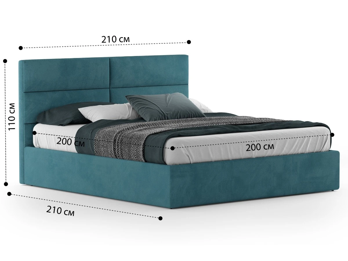 Кровать Орландо 200х200, двуспальная с подъемным механизмом 940040  - фото 3