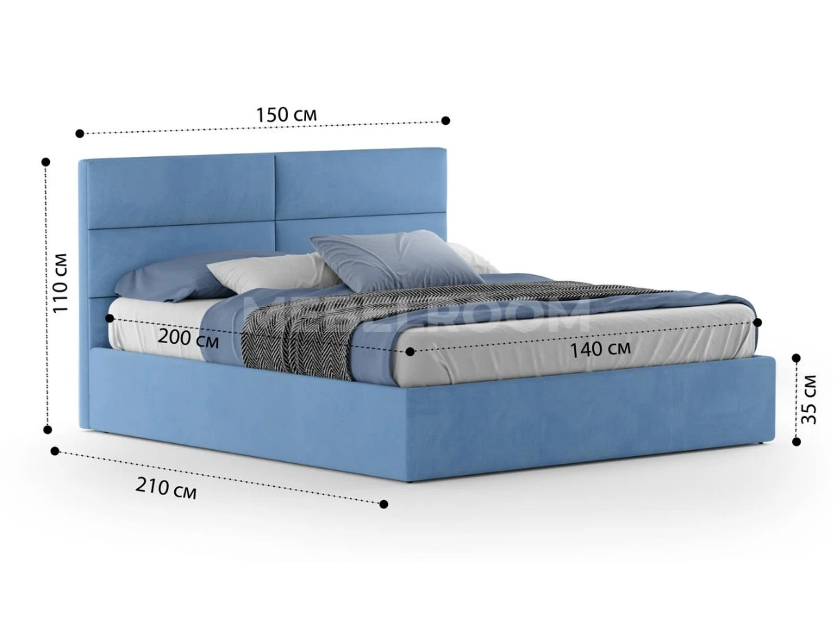 Кровать Орландо 140х200, двуспальная с подъемным механизмом 940056  - фото 3