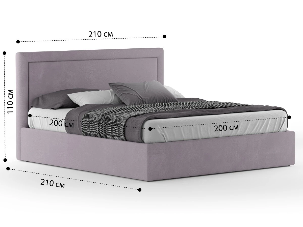 Кровать Доменика 200х200, двуспальная с подъемным механизмом 940208  - фото 3