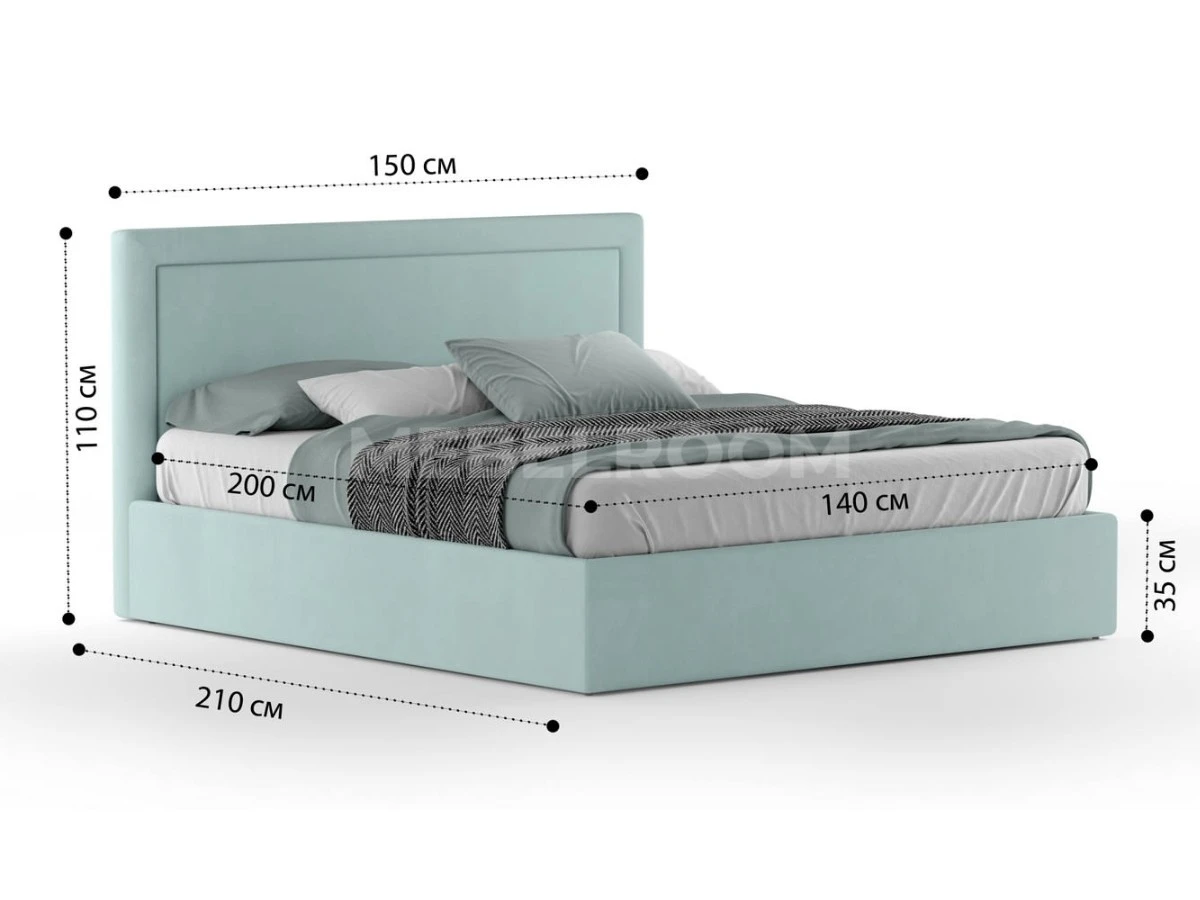 Кровать Доменика 140х200, двуспальная с подъемным механизмом 940212  - фото 3