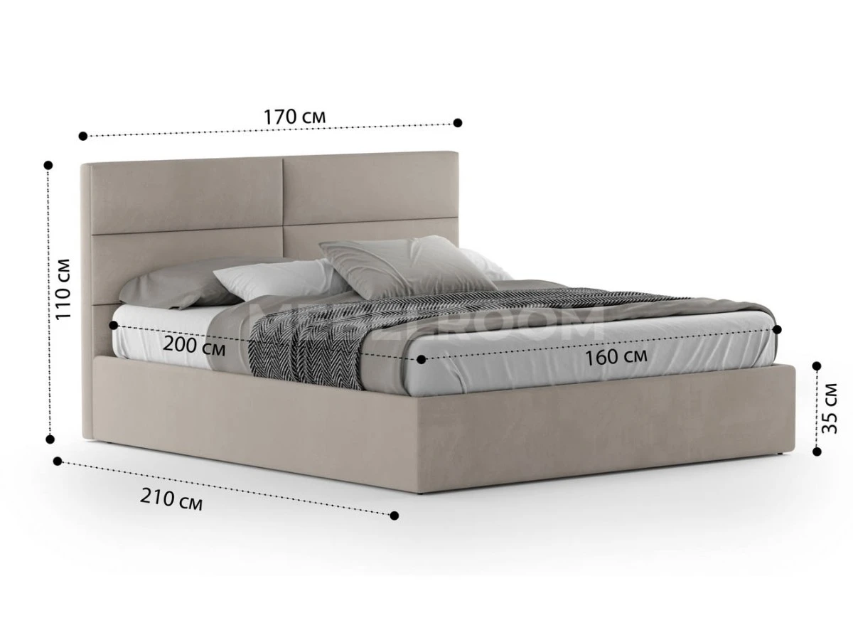 Кровать Орландо 160х200, двуспальная с подъемным механизмом 940297  - фото 3