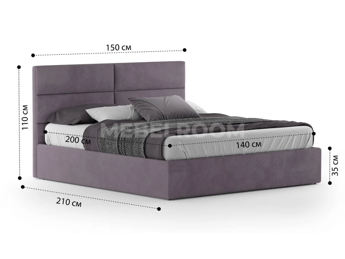 Кровать Орландо 140х200, двуспальная с подъемным механизмом 940305  - фото 3