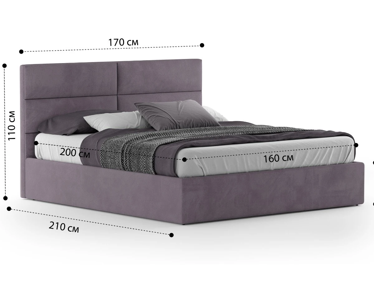 Кровать Орландо 160х200, двуспальная с подъемным механизмом 940308  - фото 3