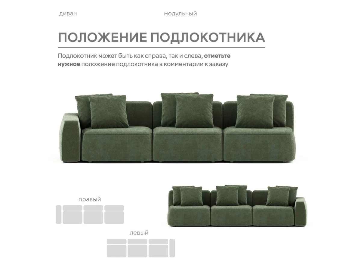 Диван прямой Модульный Норд 940318  - фото 5