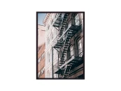 Постер в рамке Здание с лестницей 21х30 см