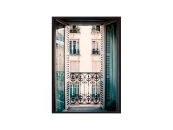 Постер в рамке Вид из окна Париж 21х30 см