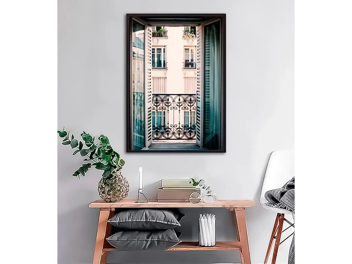 Постер в рамке Вид из окна Париж 21х30 см 645410  - фото 5