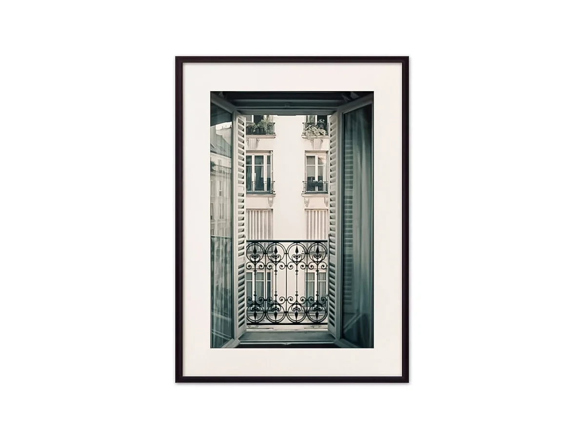 Постер в рамке Вид из окна Париж 40х60 см 645413  - фото 3