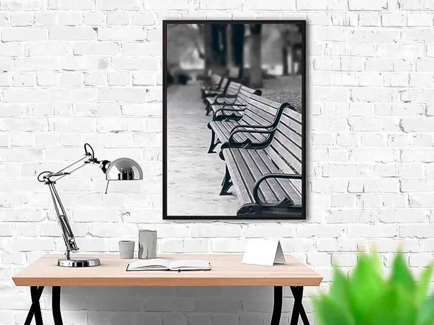 Постер в рамке Парковая аллея 21х30 см 645434  - фото 4