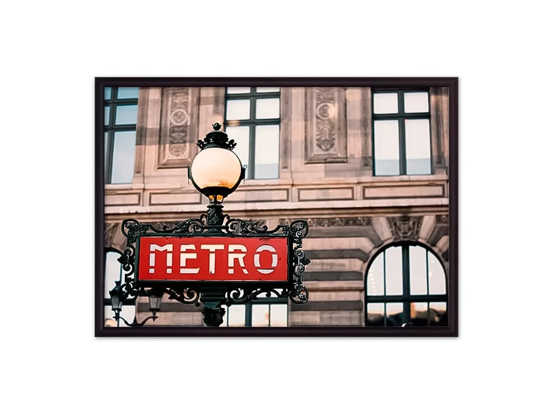 Постер в рамке Метро Париж 21х30 см 645442