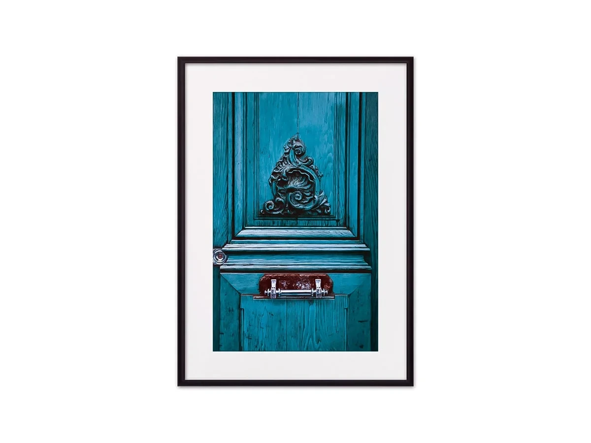 Постер в рамке Старинная дверь Париж 21х30 см 645474