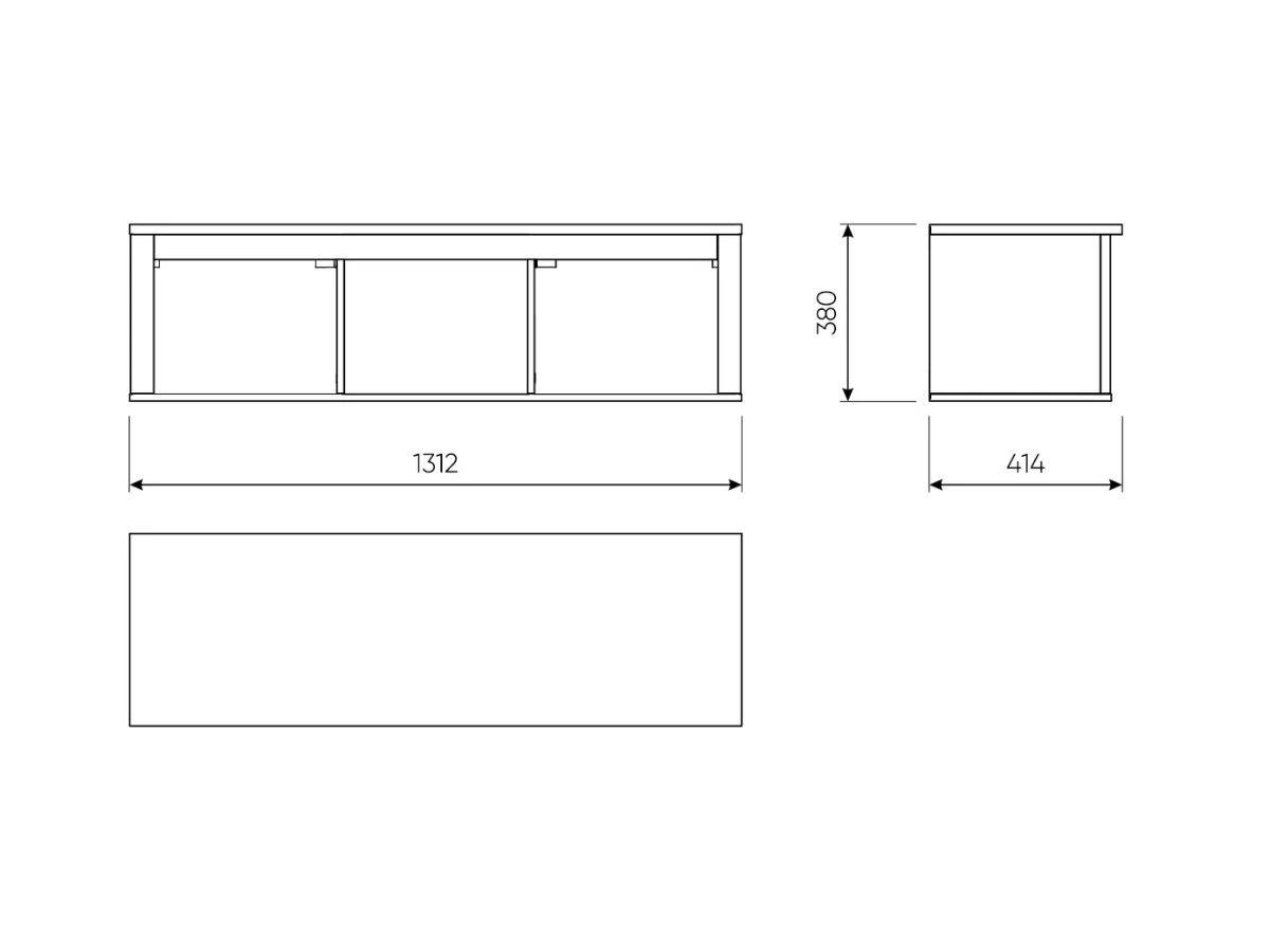Полка САГА навесная 3 секции 942765