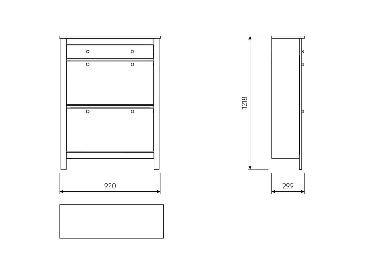 Тумба САГА для обуви 943331