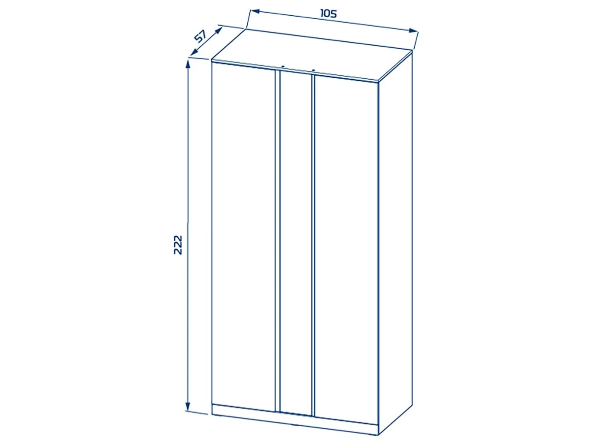 Шкаф распашной Варма Стор 105 с зеркалом 943339  - фото 3