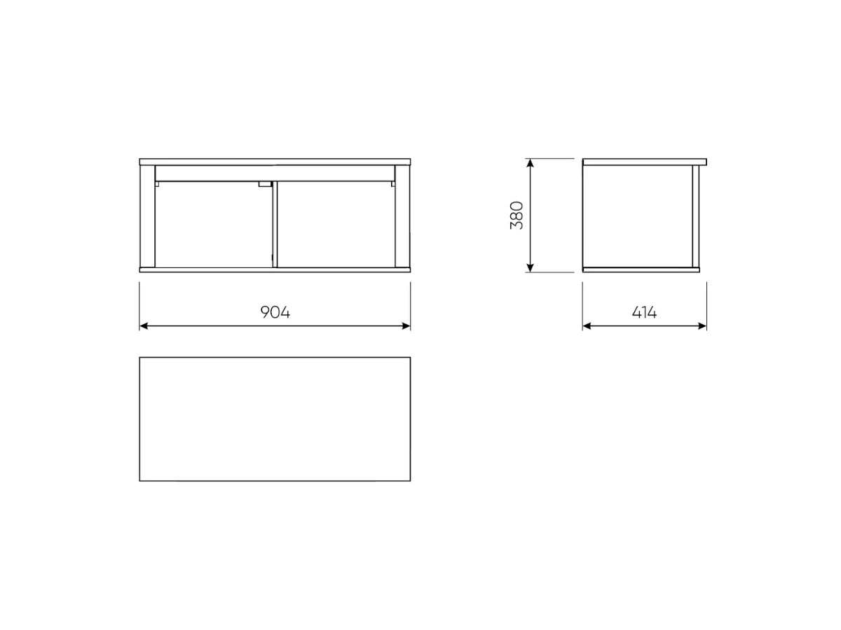 Полка САГА навесная 2 секции 943347