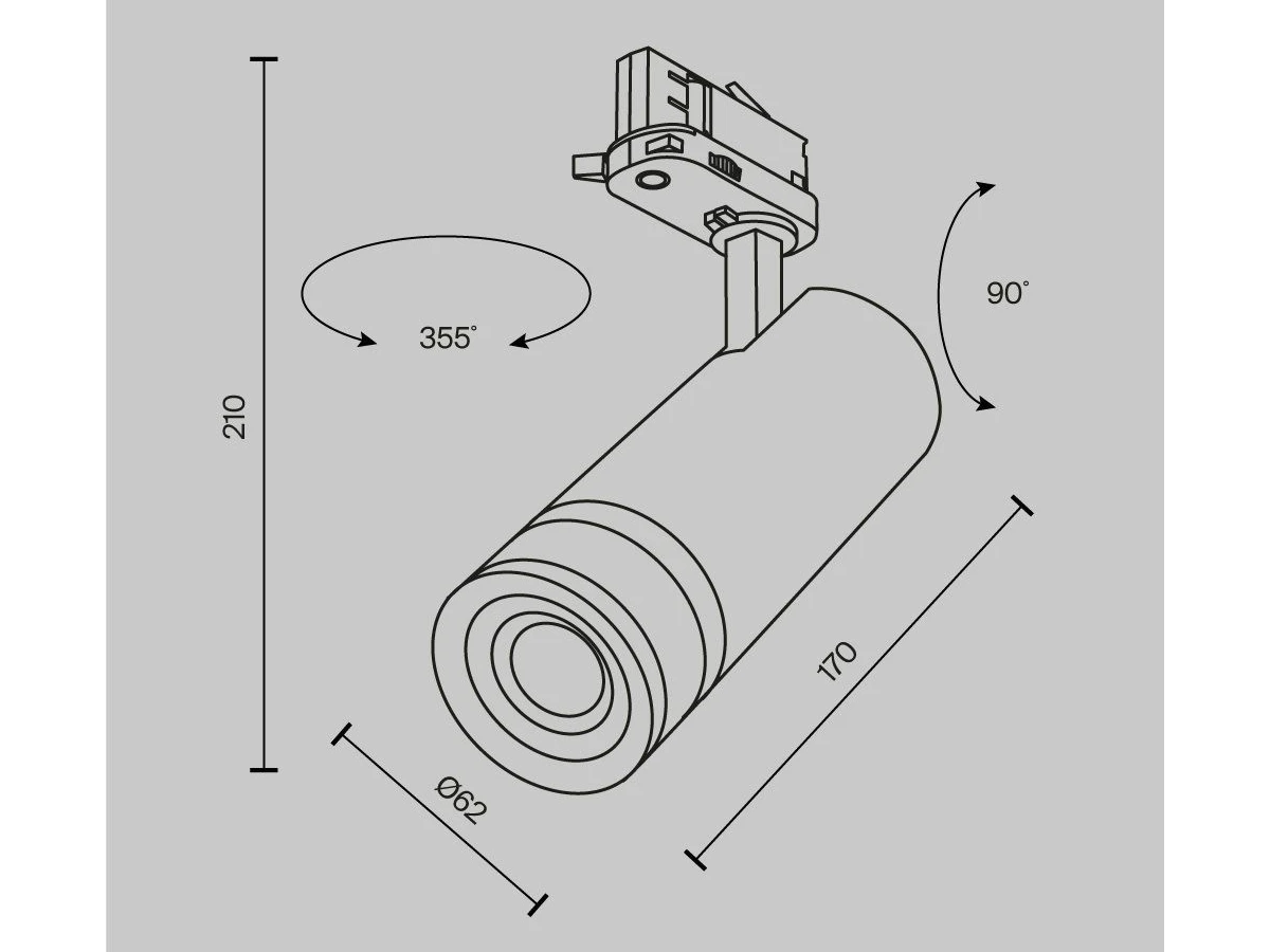 Трековый светильник Focus Zoom 943687  - фото 6