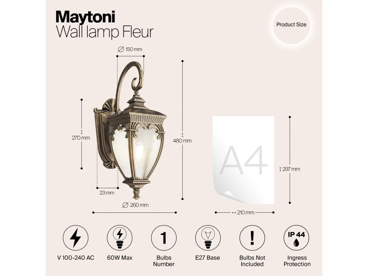 Настенный светильник (бра) Fleur 943976  - фото 3