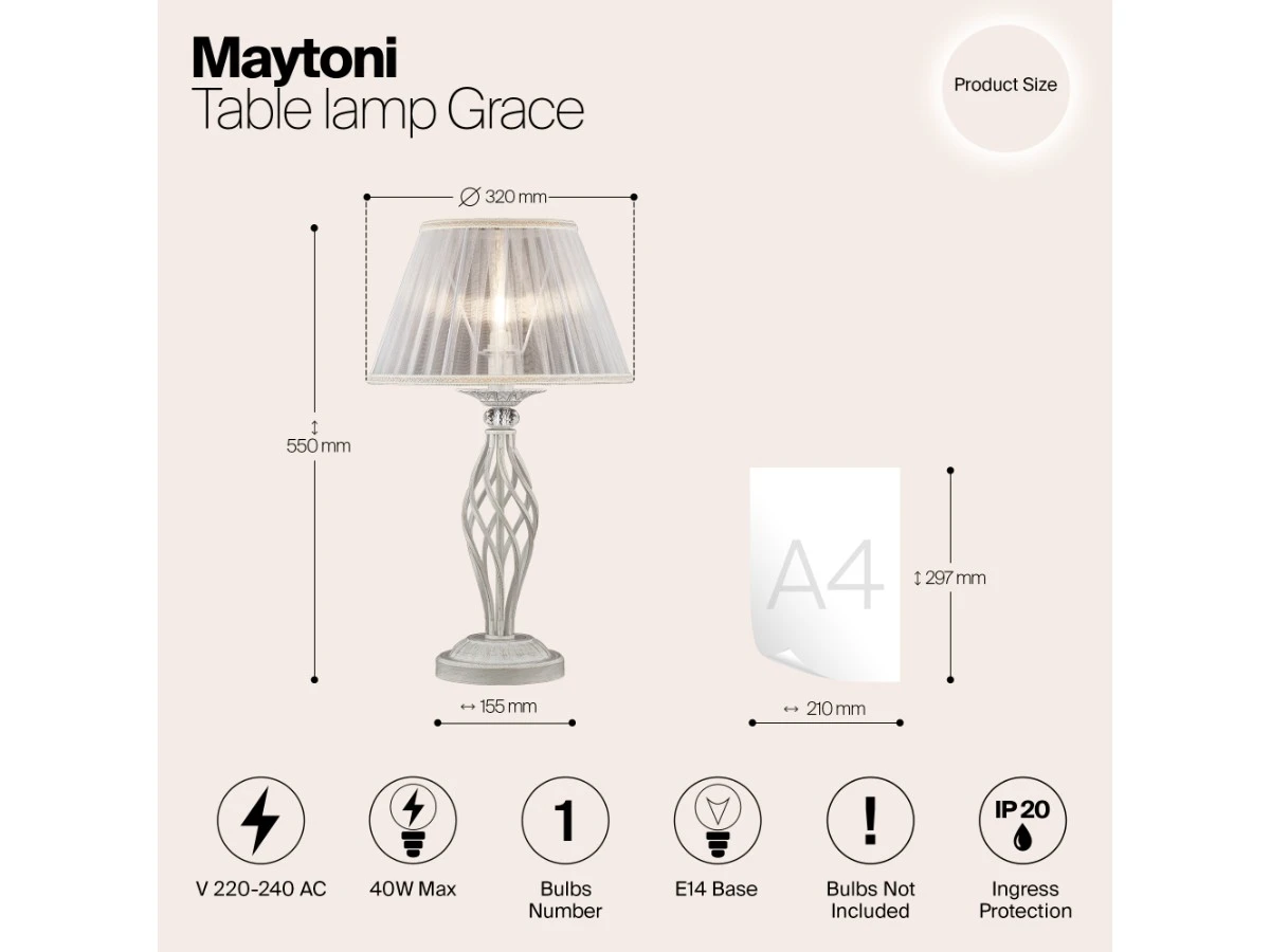 Настольный светильник Grace 944040  - фото 4