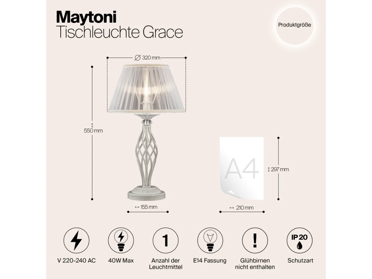 Настольный светильник Grace 944040  - фото 3