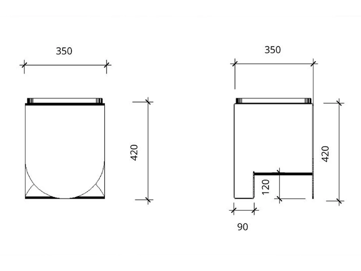 Тумба-стол Куб белого цвета с деревянным подносом из ясеня 947400  - фото 5