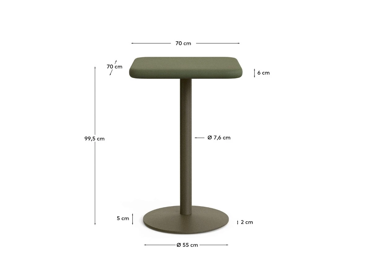 Уличный стол Esilda зеленый 947604  - фото 3