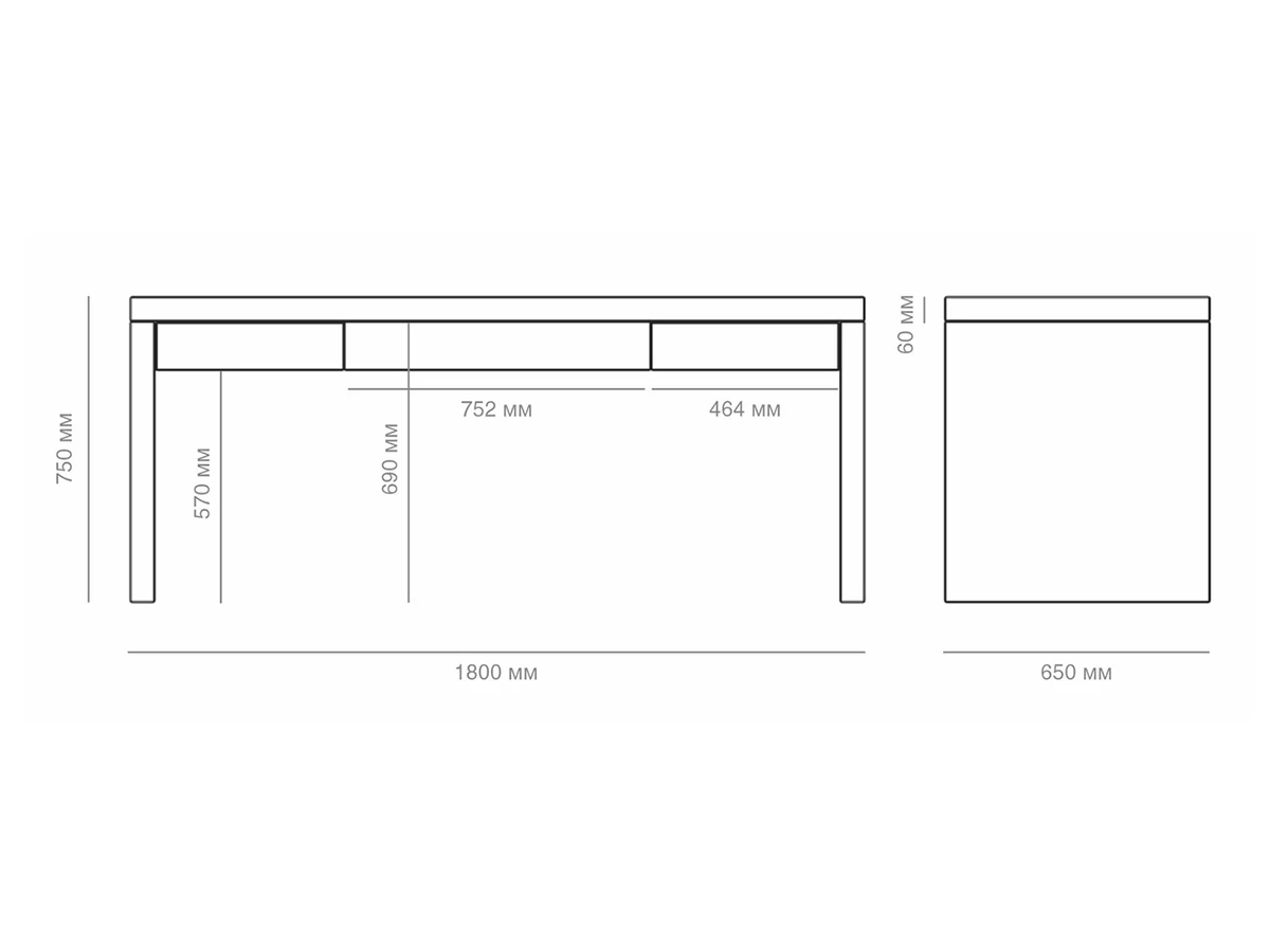 Стол письменный 180 QUADRA 948190  - фото 3