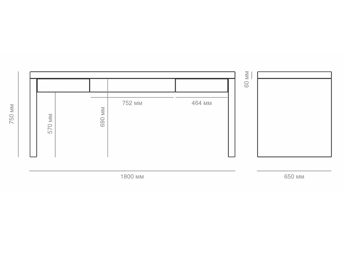 Стол письменный 180 QUADRA 948191  - фото 3