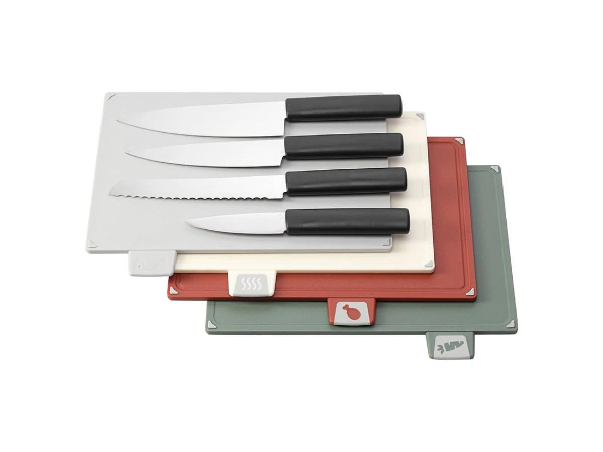 Набор из 4-х разделочных досок и 4-х ножей с держателем Cut&Store 948786  - фото 4