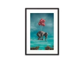 Постер в рамке Слон с шариками 21х30 см 647740