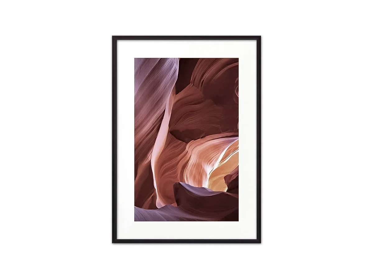 Постер в рамке Красные песчаные пещеры 21х30 см 647836  - фото 1