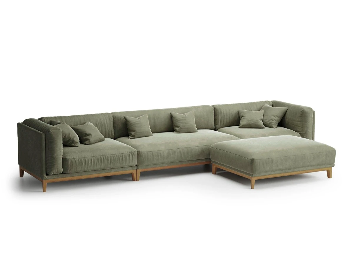 6-и местный нераскладной диван с пуфом Case 901/921/902 + 915 951045