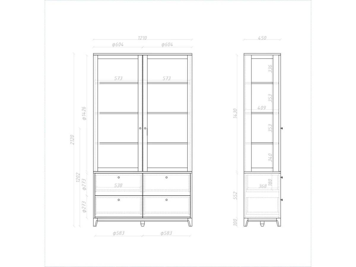 Витрина Case CS179/2D 951134  - фото 7