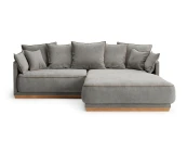 4-х местный нераскладной диван с кушеткой SOHO 801/812