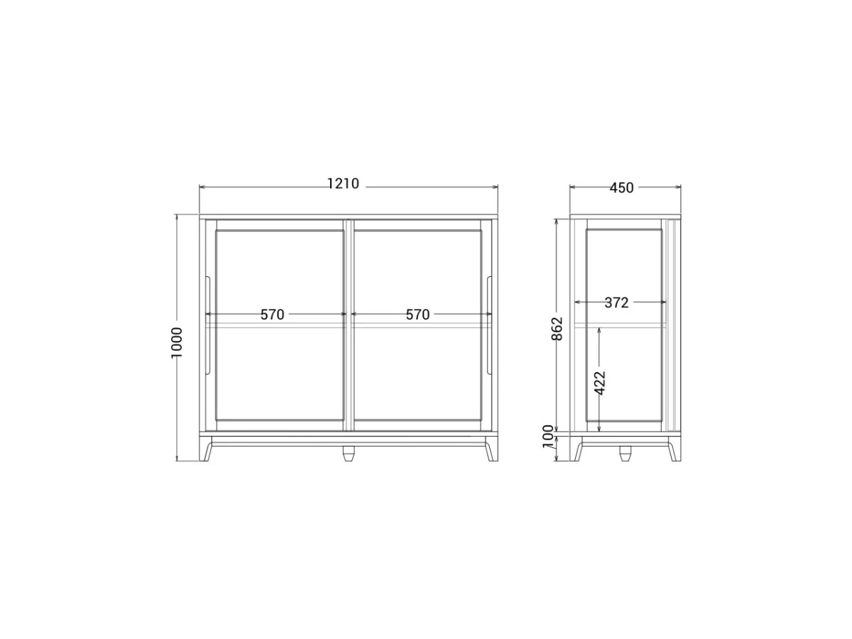 Низкая витрина Case CS160/2 951287  - фото 5