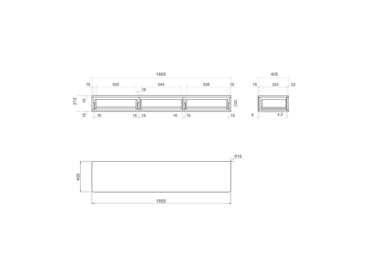 Консоль подвесная Code VR19 951365  - фото 6