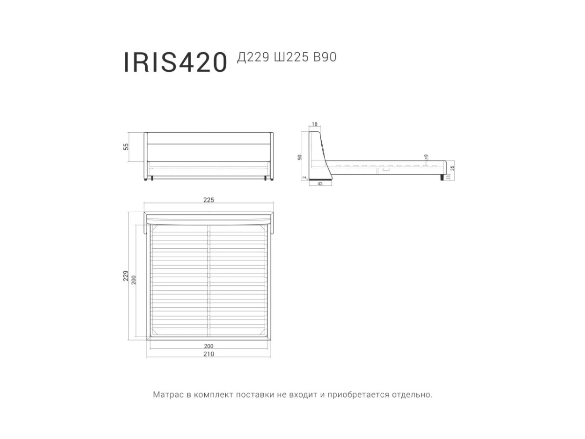 Кровать IRIS 420 951382  - фото 7