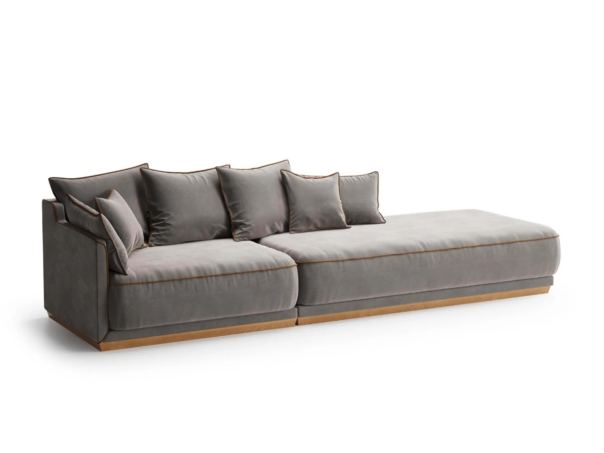 4-х местный нераскладной диван с лаундж модулем SOHO 801/826 951391