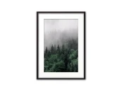 Постер в рамке Бирюзовый лес 21х30 см