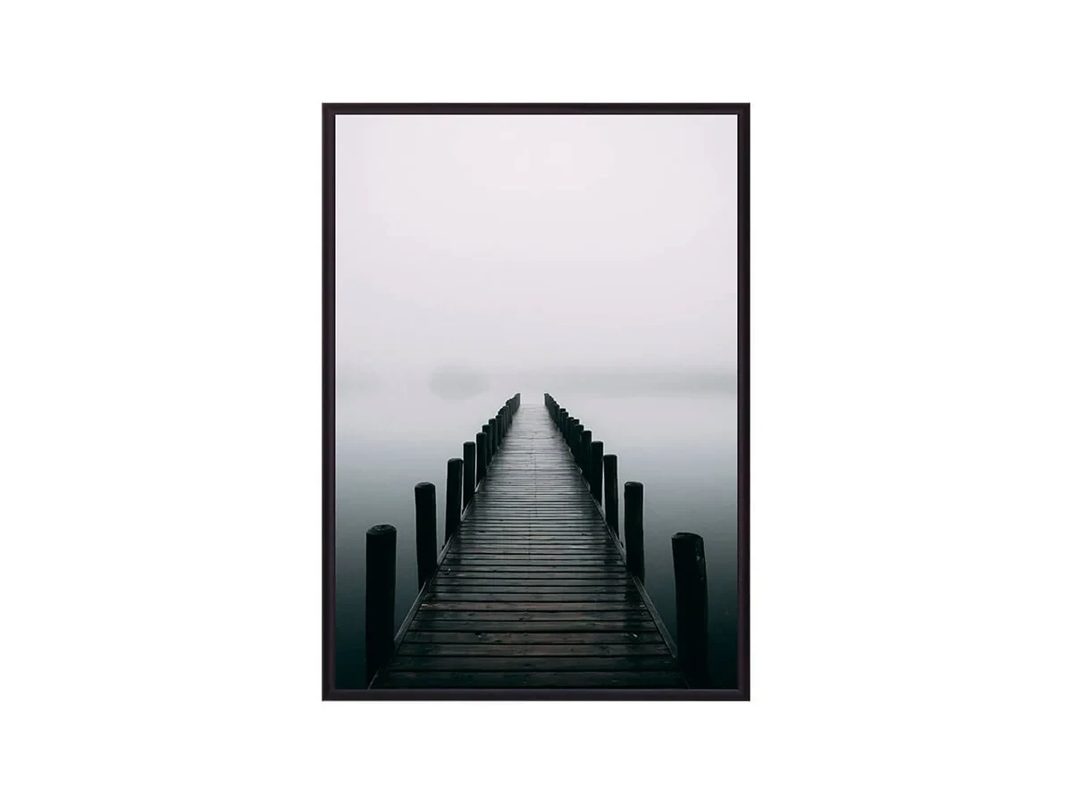 Постер в рамке Мостик в тумане 21х30 см 648166  - фото 1